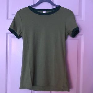 Green Ringer Tee
